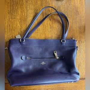 Coach Deep Purple Leather Tote